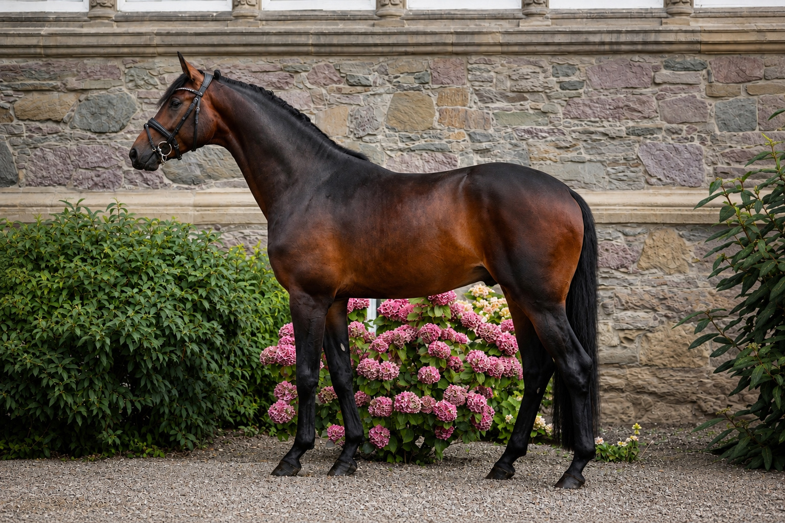 Trakehner Hengst Goldkurs, Z�chter und Besitzer: Bernhad Langels, 
Gest�t Sch�plitz Foto Beate Langels