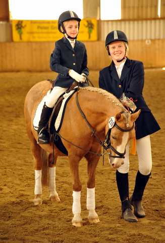 Sieg im Fhrzgelwettbewerb fr Greta, Pauline und Cinja - Foto: Beate Langels -  
Trakehner Gestt Hmelschenburg
