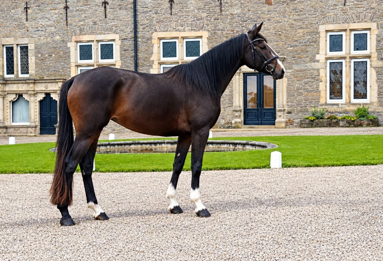 Trakehner Stute  Giavedia (dreijährig) - Trakehner Gestüt Hämelschenburg - Foto Beate Langels