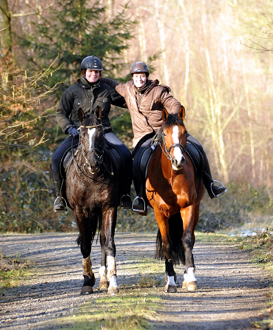 16. Februar 2016  Ausritt mit Schwalbenpoesie und Apollo - Foto: Beate Langels -
Trakehner Gestt Hmelschenburg