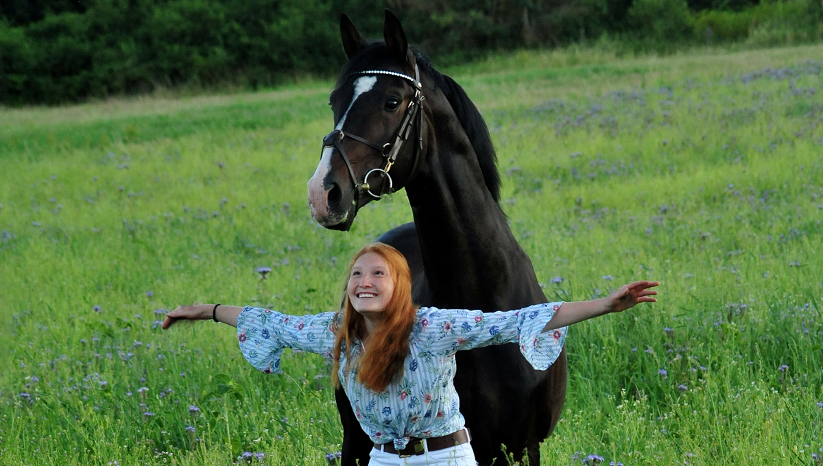 Prämienhengst Shavalou und Johanna - 27. Juni 2019 - Foto: Beate Langels