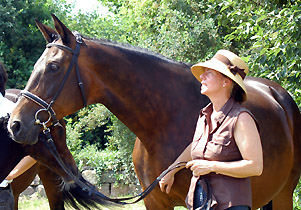 Sabine Langels und die 21jhrige Elitestute Gloriette v. Kostolany