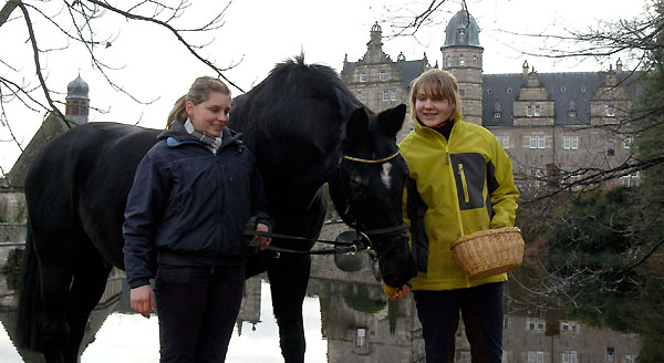 Darja und Patricia gratulieren Kostolany zum 24. Geburtstag), Trakehner Gestt Hmelschenburg - Beate Langels