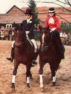 Pas de deux 1977 - Vitellus (geritten v. Bernhard Langels) u. Kassiber (geritten v. Beate Langels)