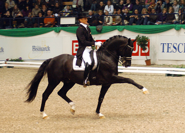 Dressur Europameister TOTILAS und Edward Gal - ein Enkel des Trakehner Hengstes Kostolany - Foto: Beate Langels - Trakehner Gestt Hmelschenburg